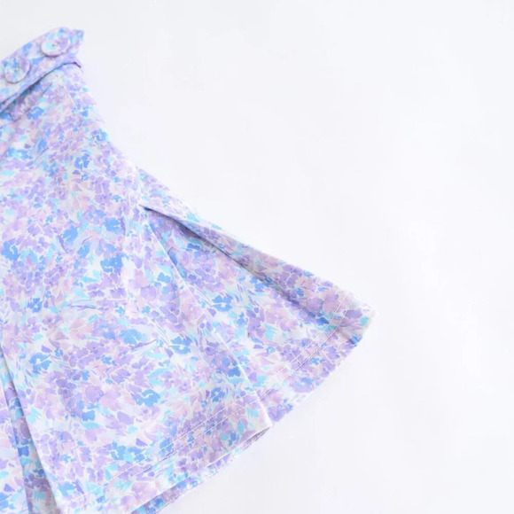 For Love & Lemon Marlo Mini Skirt Purple Floral Skirt M NWT - Picture 5 of 12